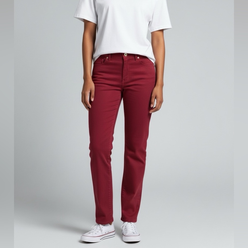 White House Black Market Women's Red Blanc Slim Ankle Denim Jeans - Size 6S